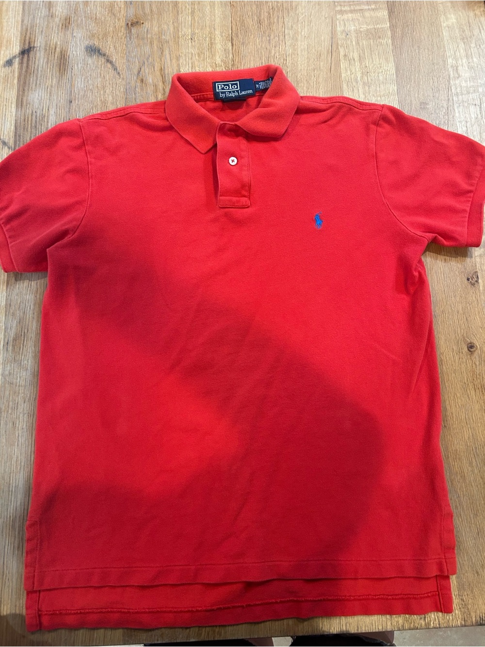 Polo by Ralph Lauren Red Polo with Blue Pony Embroidery